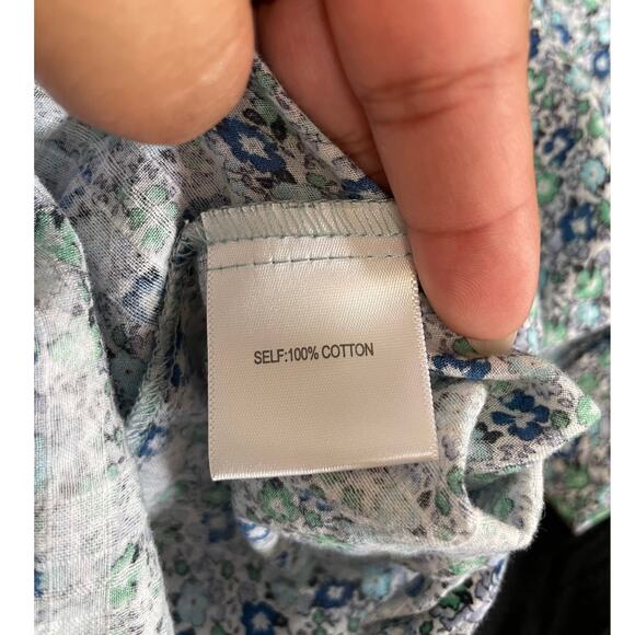 Jane & DeLancey Blue Floral Blouse - Picture 5 of 5